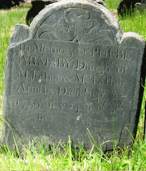 Gravestone of Armsby, Phebe 1759