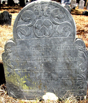 Gravestone of Bowers, Sarah 1749