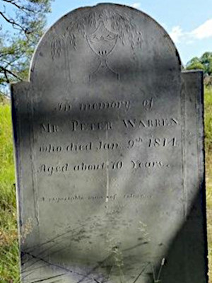 Gravestone of Warren, Peter 1814